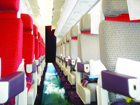 Avion avio kompanije Virgin Atlantic sa staklenim podom